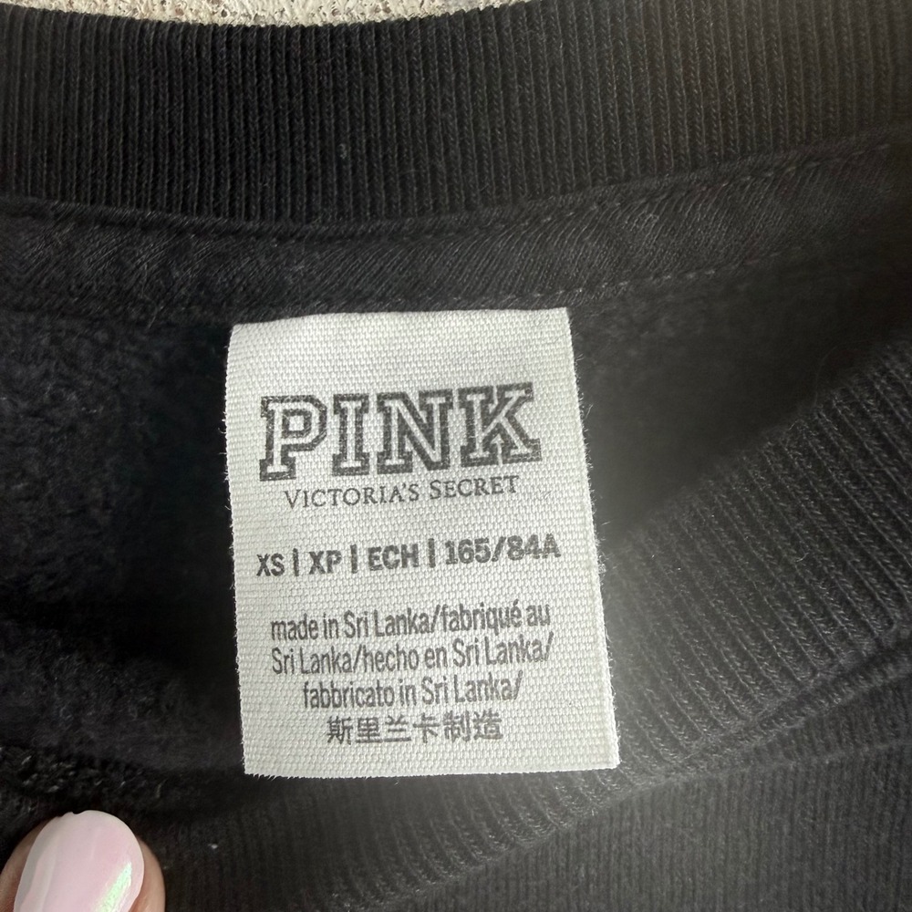 Victorias Secret PINK Sweatshirt Camo Colorblock Oversized Crewneck Y2K Women XS - Picture 7 of 10